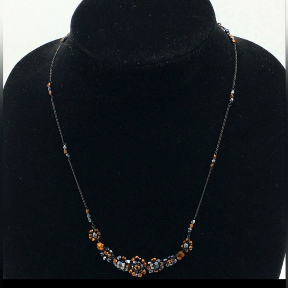 Vintage Liz Claiborne Beaded Boho Necklace – Signed LC